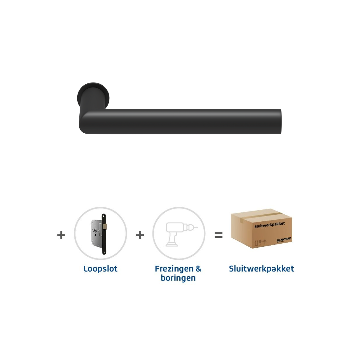 Sluitwerkpakketten met Deurkruk Orbit 19 Minimal Zwart